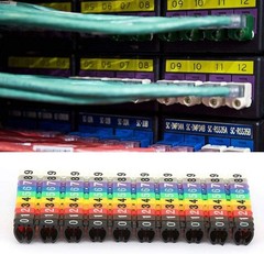 100 PCS Wire Markers – Color-Coded Plastic Number Labels for Easy Identification