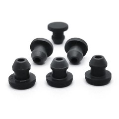 Black 2.5-60.6mm Silicone Rubber Snap-On Hole Plug Blanking Seal Bung Pipe Tube
