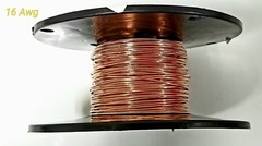 16 AWG Gauge Bare Copper Wire Buss Wire 100′ Length 0.054″ Natural