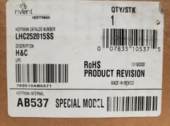 Nvent Hoffman 4&4X Push Button Industrial Control Panel Enclosure Stainless