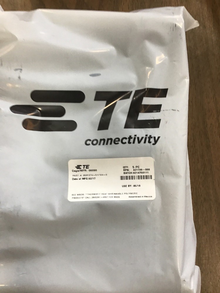 Package Of 5 NOS Tyco Ele. Thermofit Heat Shrinkable Polymeric#202F274-51/164-0