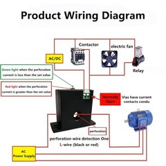 Current Sensing Relay 50 Amp AC Current Switch Normally Open Monito Color: N50