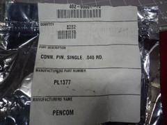 9000 PENCOM PL1377 CONN PIN SINGLE .040 RD. T11427