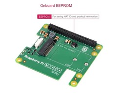 Official Pi PCIe to M.2 HAT for Raspberry 5, + HAT+ Board Only