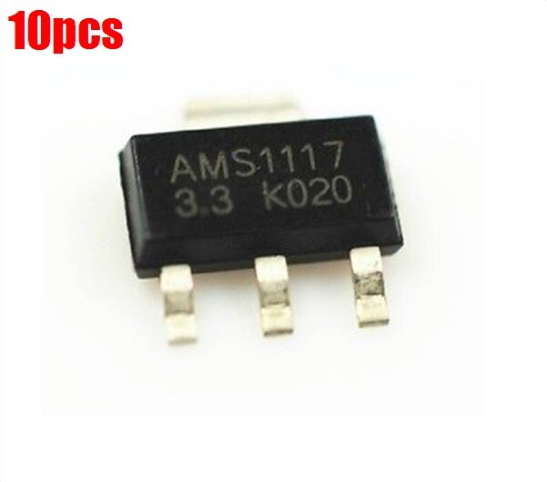10Pcs AMS1117 AMS117-3.3 3.3V 1A Voltage Regulator SOT-223 vf