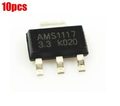 10Pcs AMS1117 AMS117-3.3 3.3V 1A Voltage Regulator SOT-223 vf