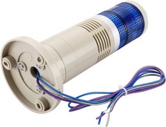 BAOMIAN 24V DC Industrial Signal Tower Light Buzzer Blue LED Continuous Warning