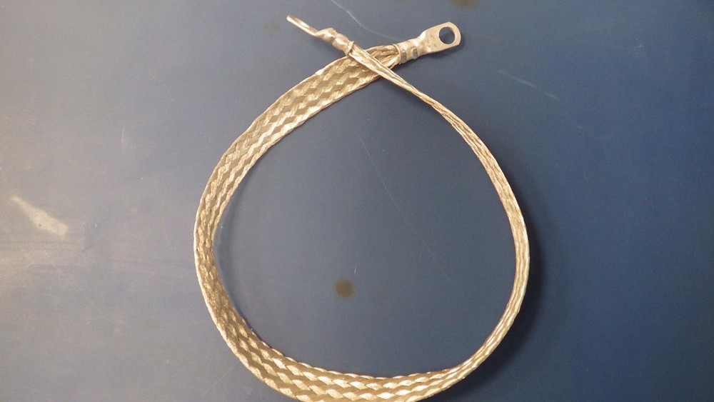 FLAT TINNED COPPER GROUND STRAP 24″L 3/4″W 3/8″HOLE AGS-3237TC-24-3/8 USA SELLER