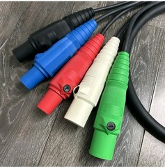 Hubbell L21-30 Male To 5 Camlock 2 Male 3 Female Breakout Cable Adapter 600V New