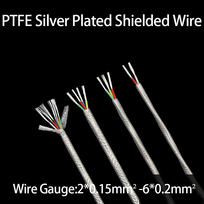 PTFE Silver Plated Shielded Wire 2*0.15mm²-6*0.2mm² Multicore Strand Copper Wire
