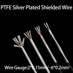 PTFE Silver Plated Shielded Wire Multicore Strand Copper Wire 2*0.15mm²~6*0.2mm²