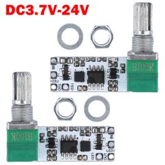 2Pcs DC 3.7V-24V LED Mini Dimmer Constant Voltage Module Knob Potentiometer NEW