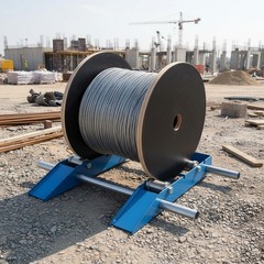 Cable Roller Stand Unwinder with Adjustable Wheel for Diameter 30cm To 120cm