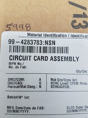 5998-99-428-3783 Circuit Card 001/11127A 5998994283783