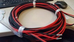 12AWG silicone jacketed copper power wire fine strand red / black 20 ft. rolls