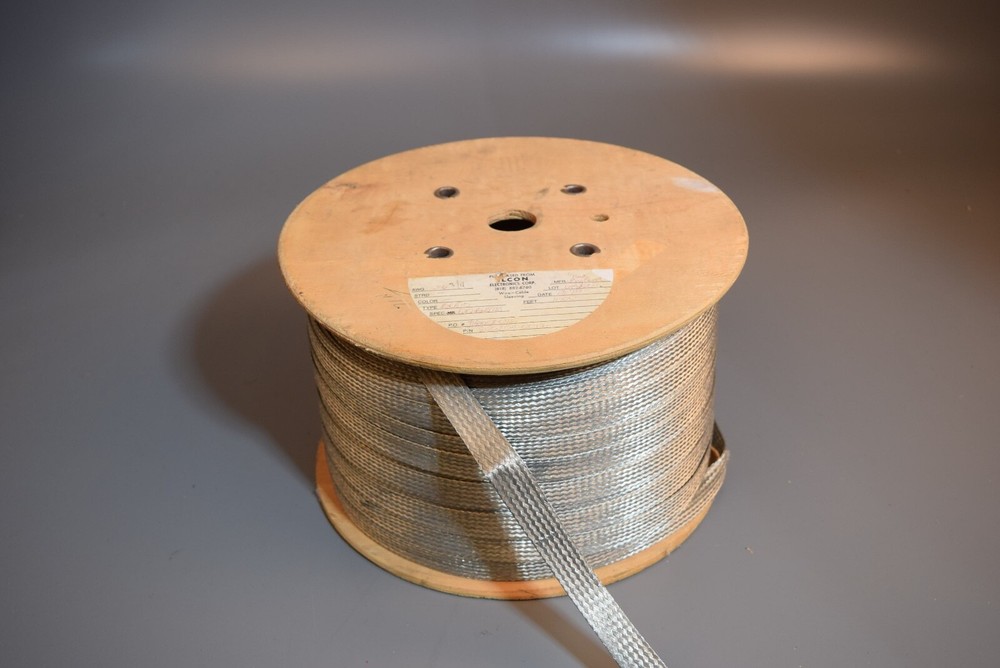 1000′ Metal 3/4″ BRAIDED GROUND STRAP GROUNDING Bare Copper Flat Braid Tubular