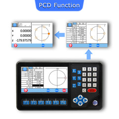 3 Axis LCD DRO Multi-function Digital Readout Display 2pcs of Linear Scale