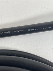 WIRE AWM Style 2464, 300v, 80 C 14 AWG, 2 conductor, 32 Feet black