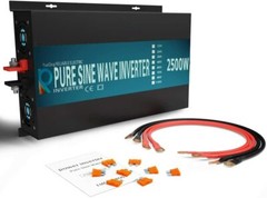 2500W Pure Sine Wave Inverter 24V DC to 110V 120V AC Car Power Truck RV Motor RV