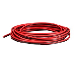 Red Black Wire 2pin Extension Cable Cord 24 AWG Parallel Wire 3 Meters Length