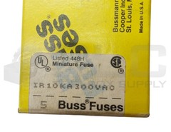 NEW LOT OF 5 BUSSMANN IR10KA300VAC FUSE 300V
