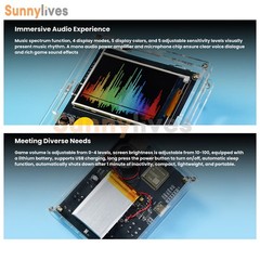 DIY Game Console Kit LCD Multifunctional Weather Clock AI Voice Dialogue Gift