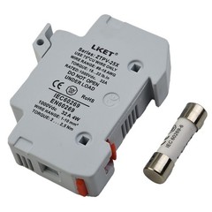 Fuse Holder Solar PV Fuse 10x38mm With LED Indicator Light For Solar Panels