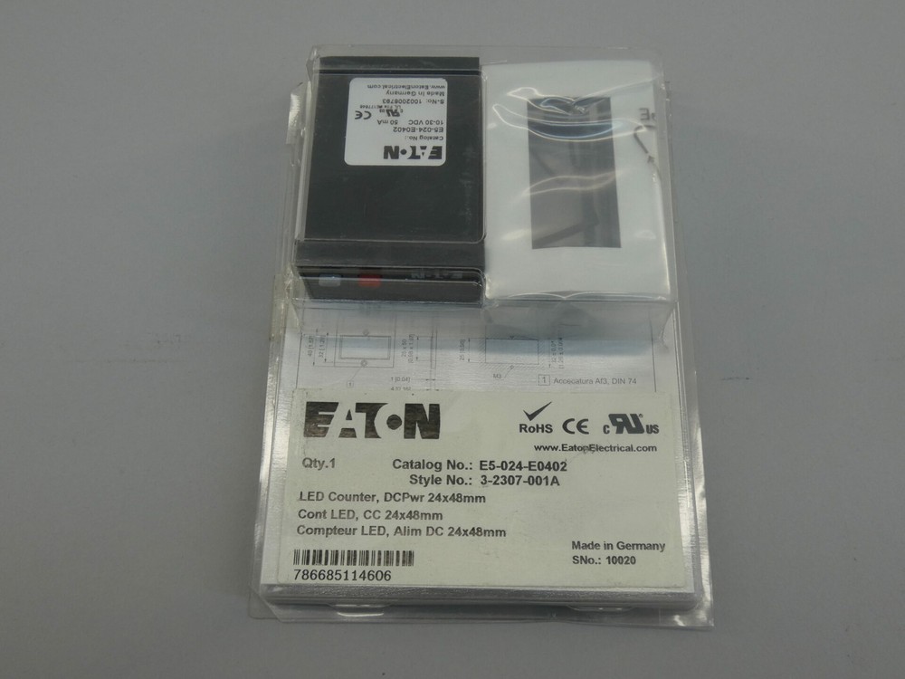 Eaton E5-024-E0402 Counter, Single Channel, 10-30 VDC 50 mA – NEW Surplus!