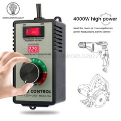 4000W Electronic Voltage Regulator Stepless AC Motor Speed Controller 110V/220V