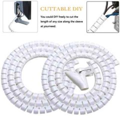 Flexible Spirall Cable Cord Power Wire Storage Management Organizer Wrap Clip