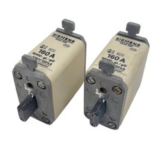 2x SIEMENS 3NA5836 Fuse Nh00 Gl / Gg GR.00 500VCA 160A NOS