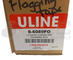 NEW BOX OF 12 U-LINE S-6089FO FLAGGING TAPE ORANGE 1-3/16″ X 150′ 1700