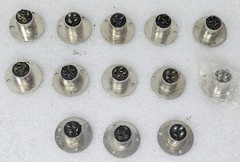 (Lot of 13) NOS Switchcraft C3M Nickel Finish Chassis Mount Receptacle Connector