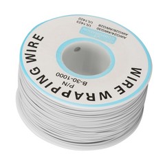 1 Roll 30AWG Single Strand Copper Wire Wrapping Cable 0.25mm White