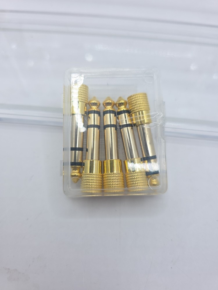 Gold 3.5mm Female to 6.5mm Male Stereo Jack Adapter x 5pcs. (L8)