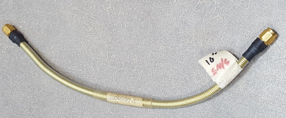 10” (inches) long Semi-Rigid CABLE 10046647-1 W/ RF Microwave Male SMA Connector