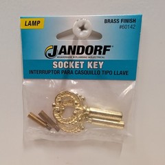 Jandorf 60142 Lamp Socket Keys Brass 1/2″ Extension 2 Pack New