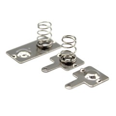 Metal Battery Holder Spring Solder Tab Set for AAA Positive Negative Contact