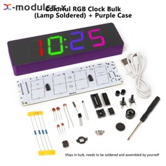 4Digit DIY Electronic Clock Kit LED Digital Clock Time Temperature Date Display