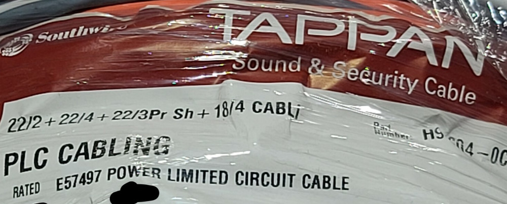 Southwire 18/4C+22/3P+22/4C+22/2C Unjacketed Access Control Cable CMP /50ft