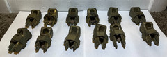 Lot of 12 – Burndy KS27 Ground Bolt Connectors R3/0 T8-3/0