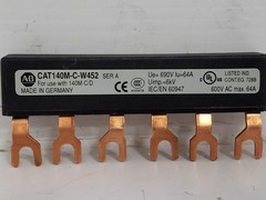 ALLEN BRADLEY 140M-C-W452 COMPACT BUSBAR 600V 3 PHASE SERIES A (LOT OF 5)