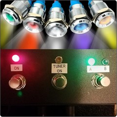 12V 24V 110V 20mA Energy Saving Indicator Light 8mm Mounting Hole Green Yellow