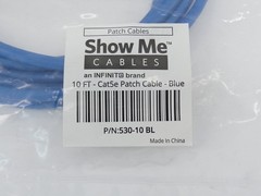 Show Me Cables 530-10 BL Cat5e Blue Patch Cable 10′ – NEW Surplus!
