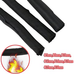 Black Braided Cables Sleeving Self Closing Cable Sock Wrap Cabling Φ5/8/10/~30mm