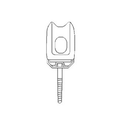 PECO B63-C, 2″ Pipe, Steel, Porcelain Wireholder with Lag Bolt, 1 pc