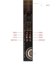 25cm 10 Inch Multifunctional PCB Ruler Measuring Tool Resistor Capacitor Chip IC