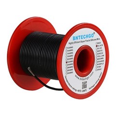 22 Gauge Silicone Wire Spool 100 Ft Black Flexible Awg Stranded Tinned Copper