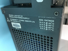 LAMBDA LRS-55V-5 REGULATED POWER SUPPLY,187-250VAC,47-63Hz, 420W PF 0.70, 134397