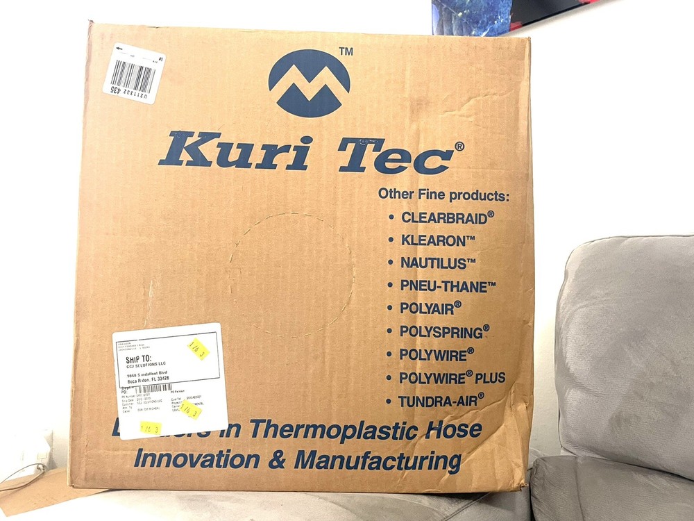 Kuriyama K010-0810 Clear PVC Tubing 70F ” 1/2″ x 5/8″ *Missing Length* NEW